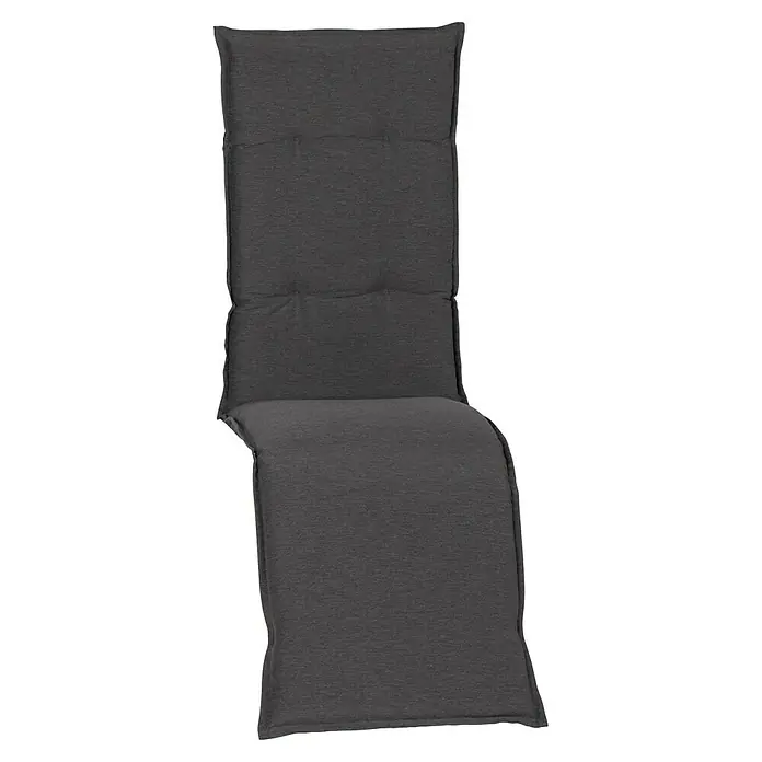 beo Gartenmöbel-Auflage - Relaxsesselauflage, 1 Stk., L x B x H: 171 x 46 x 8 cm, Baumwolle, Polyester, Anthrazit - Grauer Stuhlkissen, ideal für zusätzlichen Komfort und Stil auf Ihrer Terrasse oder im Garten.