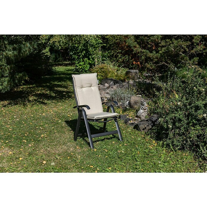beo Gartenmöbel-Auflage Takume (Hochlehner, 2 Stk., L x B x H: 118 x 46 x 8 cm, 60% Baumwolle/40% Polyester, Beige, Beige) | BAUHAUS