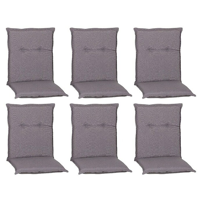 beo Gartenmöbel-Auflage Tanana (Niederlehner, 6 Stk., L x B x H: 98 x 46 x 8 cm, Baumwolle, Polyester, Grau) | BAUHAUS
