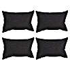 beo Rückenkissen (4 Stk., 60 x 30 x 20 cm, 30% Baumwolle, 70% Polyester, Schwarz) | BAUHAUS