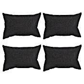 beo Rückenkissen (4 Stk., 60 x 30 x 20 cm, 30% Baumwolle, 70% Polyester, Schwarz) | BAUHAUS