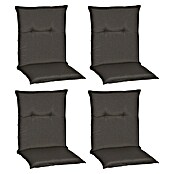 beo Gartenmöbel-Auflage Trier (Niederlehner, 4 Stk., L x B x H: 98 x 46 x 8 cm, 60% Baumwolle, 40% Polyester, Anthrazit) | BAUHAUS