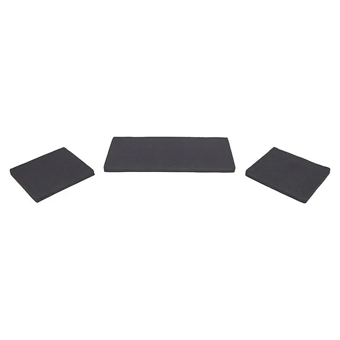 beo Ersatzkissen Set Nina - Baumwolle, Polyester, Grau - Das Produkt ist ein grauer Akustikschaumstoff, ideal zur Schallabsorption und Reduzierung von Echo in Räumen. Für Heimkinos und Studios geeignet.