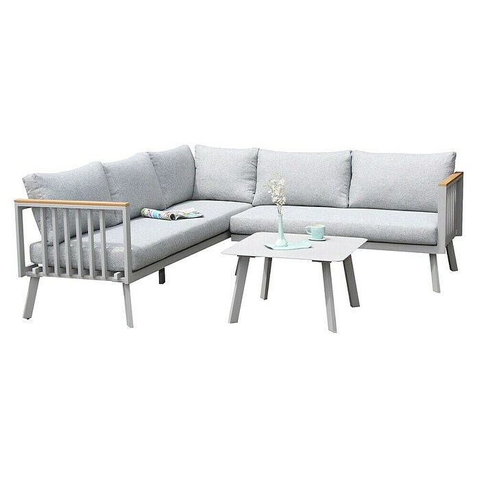 Acamp Loungemöbel-Set Gondola (3 -tlg., Aluminium, Polywood, Grau) | BAUHAUS
