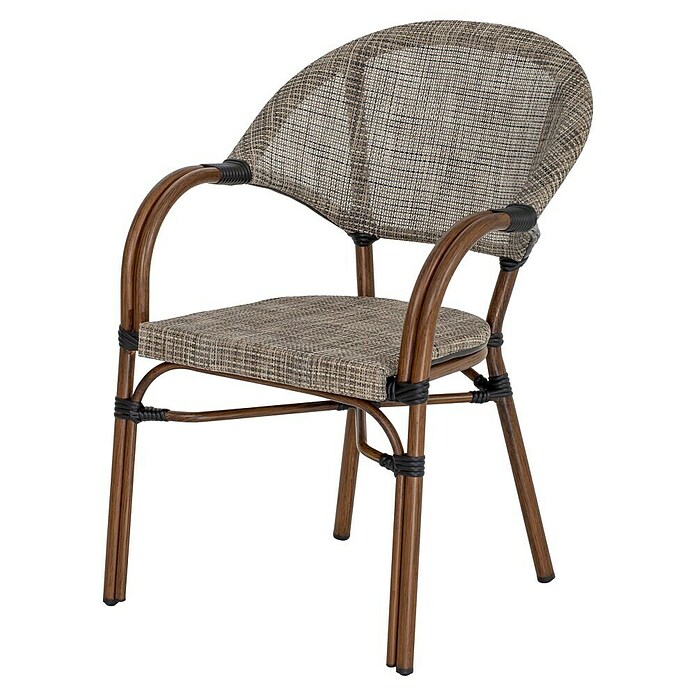 Acamp Stapelsessel Maui (4 Stk., Aluminium, Stapelbar, Braun, B x T x H: 60,5 x 56 x 85 cm) | BAUHAUS