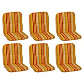 beo Gartenmöbel-Auflage Edremit (Niederlehner, 6 Stk., L x B x H: 96 x 47 x 5 cm, 50% Baumwolle/50% Polyester, Gelb/Rot/Weiß) | BAUHAUS
