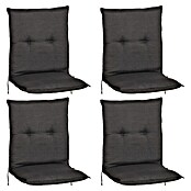 Gartenmöbel-Auflage Belsh (Niederlehner, 4 Stk., L x B x H: 118 x 50 x 6 cm, 50% aus Baumwolle/50% aus Polyester, Dunkelgrau) | BAUHAUS