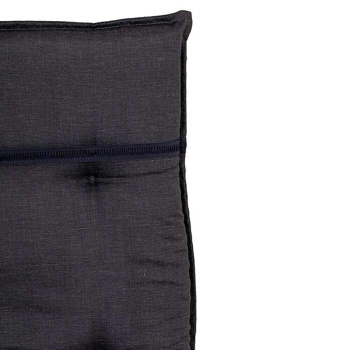 Gartenmöbel-Auflage Belsh (Niederlehner, 4 Stk., L x B x H: 118 x 50 x 6 cm, 50% aus Baumwolle/50% aus Polyester, Dunkelgrau) | BAUHAUS