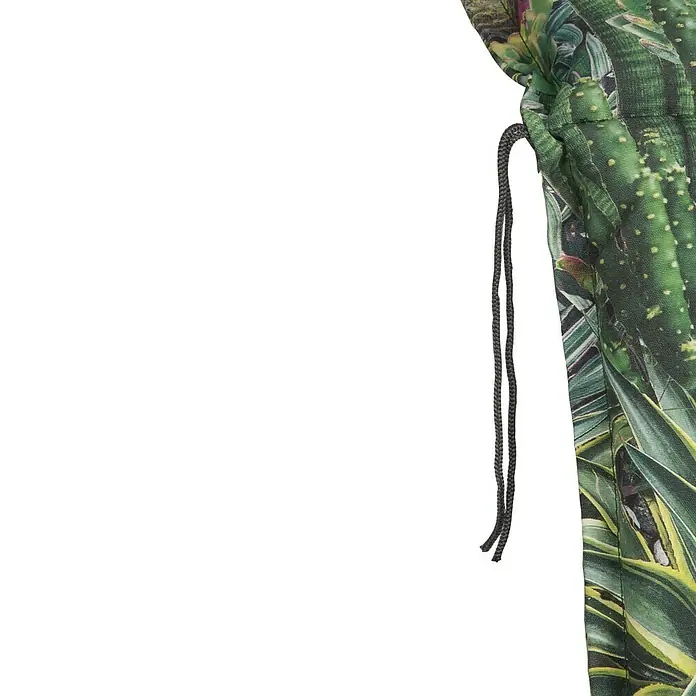 beo Gartenmöbel-Auflage Tegernsee - Niederlehner, 2 Stk., L x B x H: 98 x 46 x 8 cm, Baumwolle, Polyester, Grün - Hose mit Kaktusmuster und Kordelzug. Bequeme Hose mit lebendigem Grün für einen stilvollen Look.
