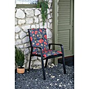 beo Gartenmöbel-Auflage Trondheim (Niederlehner, 4 Stk., L x B x H: 98 x 46 x 8 cm, 50% Baumwolle, 50% Polyester, Schwarz/Rot) | BAUHAUS