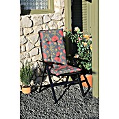 beo Gartenmöbel-Auflage Trondheim (Hochlehner, 2 Stk., L x B x H: 118 x 46 x 8 cm, 50% Baumwolle, 50% Polyester, Schwarz/Rot) | BAUHAUS