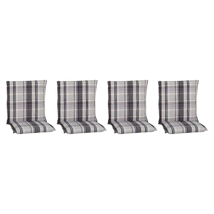 beo Gartenmöbel-Auflage Atika (Niederlehner, 4 Stk., L x B x H: 100 x 52 x 8 cm, 60% Dralon, 40% Polyester, Grau/Weiß) | BAUHAUS