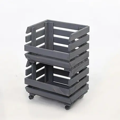 Proregal  Holzregal Gemüseregal VeggieRoll mit Rollen
