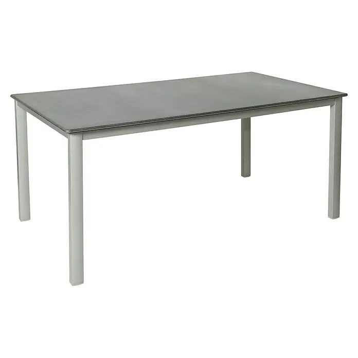 Acamp Gartenmöbel-Set Urban/Acaplan Loft - 5 -tlg., Aluminium, Textil, Klappbar, Anthrazit - Bild einer grauen Arbeitsfläche mit weißem Untergestell. Ideal für Werkstatt oder Büro, robust und funktional.