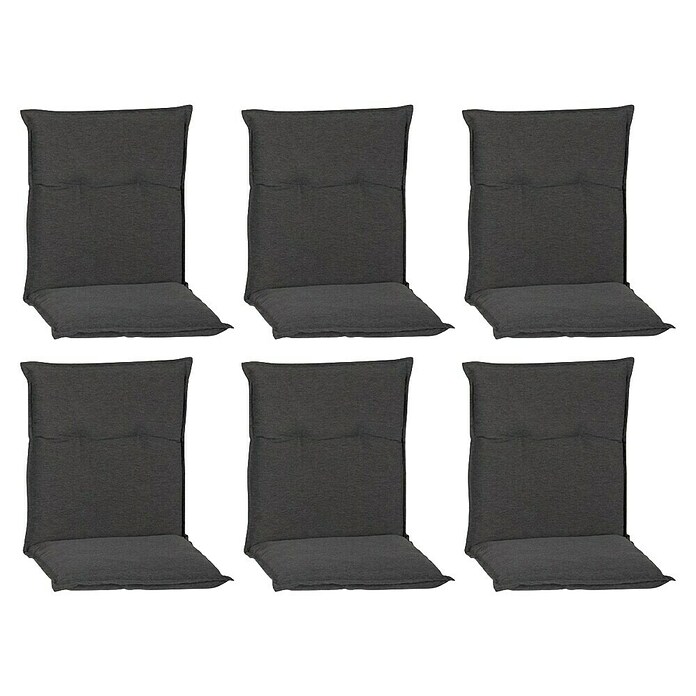 beo Gartenmöbel-Auflage Tartu (Niederlehner, 6 Stk., L x B x H: 98 x 46 x 8 cm, 100% Polyester, Anthrazit) | BAUHAUS