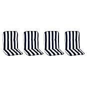 beo Gartenmöbel-Auflage Paselista (Niederlehner, 4 Stk., L x B x H: 96 x 47 x 5 cm, 50% Baumwolle/50% Polyester, Blau/Weiß) | BAUHAUS