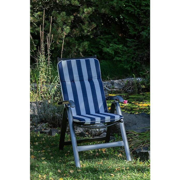beo Gartenmöbel-Auflage Paselista (Hochlehner, 4 Stk., L x B x H: 114 x 47 x 5 cm, Blau/Weiß) | BAUHAUS