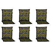 beo Gartenmöbel-Auflage Bonn (Niederlehner, 6 Stk., L x B x H: 118 x 50 x 6 cm, 50% Baumwolle, 50% Polyester, Grau/Gelb) | BAUHAUS