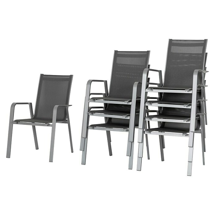 Acamp Stapelsessel Urban (8 Stk., Acatex-Gewebe, Grau, B x T x H: 62 x 69 x 97 cm) | BAUHAUS