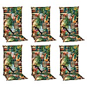beo Gartenmöbel-Auflage Texas (Hochlehner, 6 Stk., L x B x H: 118 x 46 x 8 cm, 50% Baumwolle, 50% Polyester, Grün/Gelb/Schwarz) | BAUHAUS