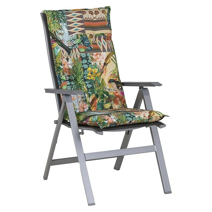 beo Gartenmöbel-Auflage Texas (Hochlehner, 6 Stk., L x B x H: 118 x 46 x 8 cm, 50% Baumwolle, 50% Polyester, Grün/Gelb/Schwarz) | BAUHAUS