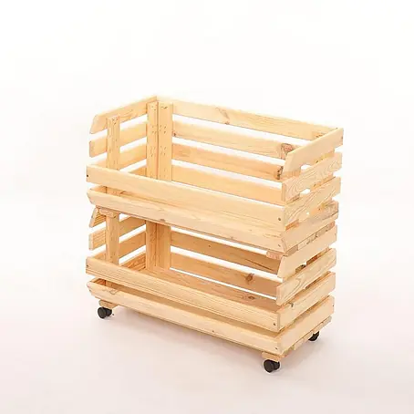 Proregal  Holzregal Gemüseregal VeggieRoll mit Rollen