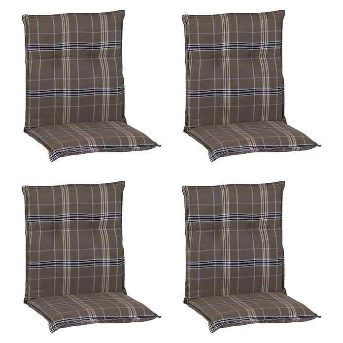 beo Gartenmöbel-Auflage Brilon (Niederlehner, 4 Stk., L x B x H: 98 x 46 x 8 cm, Baumwolle, Polyester, Braun) | BAUHAUS