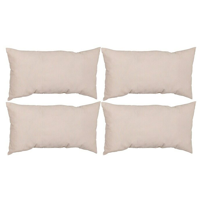 beo Rückenkissen (4 Stk., 60 x 30 x 20 cm, 30% Baumwolle, 70% Polyester, Beige) | BAUHAUS