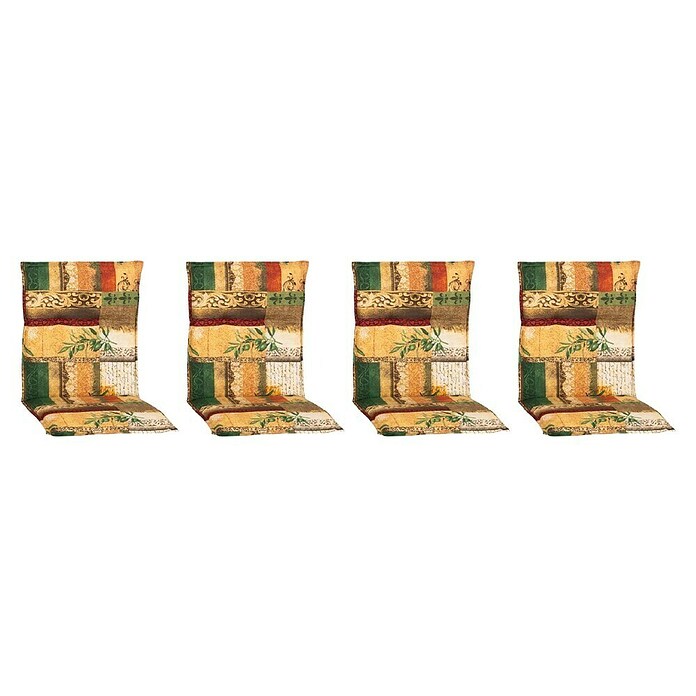beo Gartenmöbel-Auflage Glasgow (Hochlehner, 4 Stk., L x B x H: 100 x 48 x 5 cm, 50% Baumwolle/50% Polyester, Mehrfarbig) | BAUHAUS