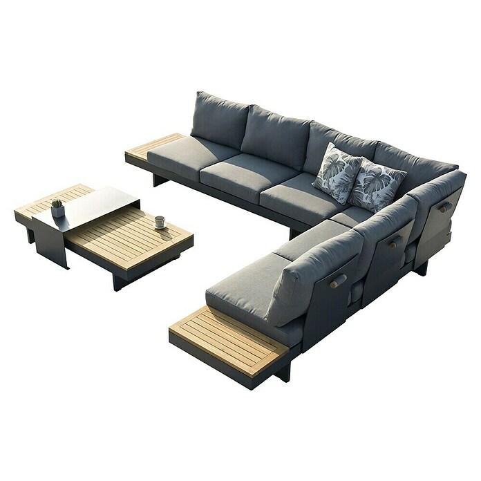 Acamp Loungemöbel-Set Molise (4 -tlg., Akazienholz, Braun/Grau) | BAUHAUS