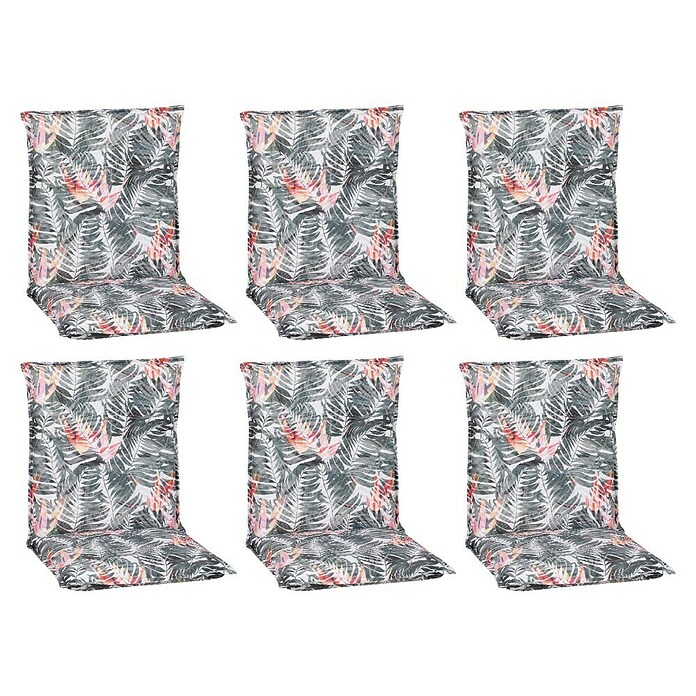 beo Gartenmöbel-Auflage Tamky (Niederlehner, 6 Stk., L x B x H: 98 x 46 x 8 cm, 75% Baumwolle, 25% Polyester, Grün/Pink) | BAUHAUS