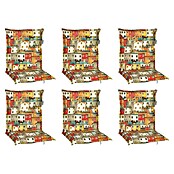 beo Gartenmöbel-Auflage Sardinien (Niederlehner, 6 Stk., L x B x H: 98 x 46 x 8 cm, 50% Baumwolle/50% Polyester, Mehrfarbig) | BAUHAUS