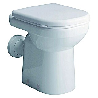 Geberit Renova Comfort Stand-WC Typ 2 (Mit Spülrand, Mit schmutzabweisender Glasur, Spülform: Tief, WC Abgang: Waagerecht, Weiß)
