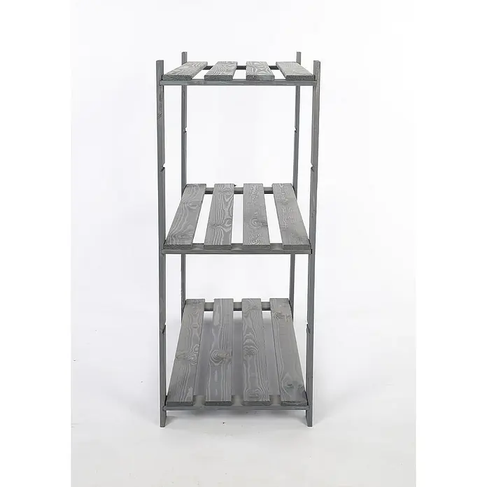 Proregal Holzregal PINEPEAK - H x B x T: 90 x 80 x 38 cm, Anzahl Böden: 3 Stk., Schrauben, Grau