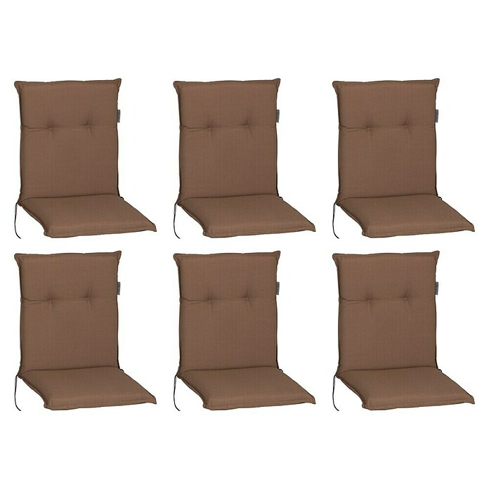beo Gartenmöbel-Auflage Tolonaro (Niederlehner, 6 Stk., L x B x H: 98 x 46 x 8 cm, 60% Baumwolle/40% Polyester, Braun) | BAUHAUS