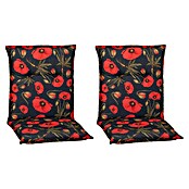 beo Gartenmöbel-Auflage Trondheim (Niederlehner, 2 Stk., L x B x H: 98 x 46 x 8 cm, 50% Baumwolle, 50% Polyester, Schwarz/Rot) | BAUHAUS