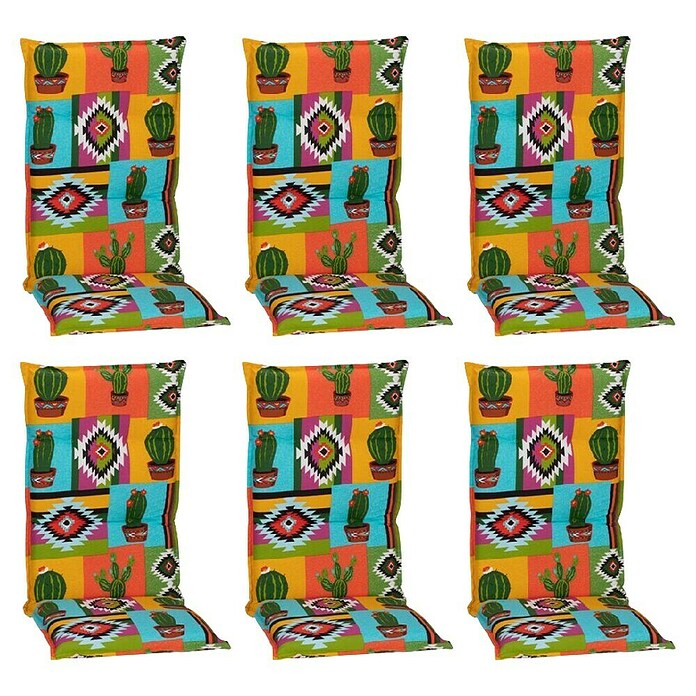 beo Gartenmöbel-Auflage Tijuana (Hochlehner, 6 Stk., L x B x H: 118 x 46 x 8 cm, 75% Baumwolle,25% Polyester, Mehrfarbig) | BAUHAUS