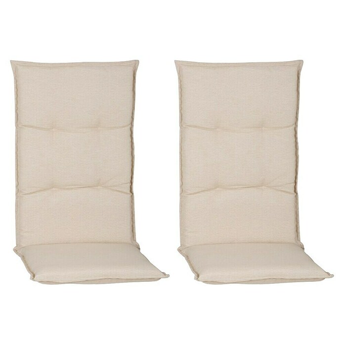 beo Gartenmöbel-Auflage Takume (Hochlehner, 2 Stk., L x B x H: 118 x 46 x 8 cm, 60% Baumwolle/40% Polyester, Beige, Beige) | BAUHAUS