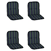 beo Gartenmöbel-Auflage Paselista (Niederlehner, 4 Stk., L x B x H: 96 x 47 x 5 cm, 50% Baumwolle/50% Polyester, Blau/Grün) | BAUHAUS