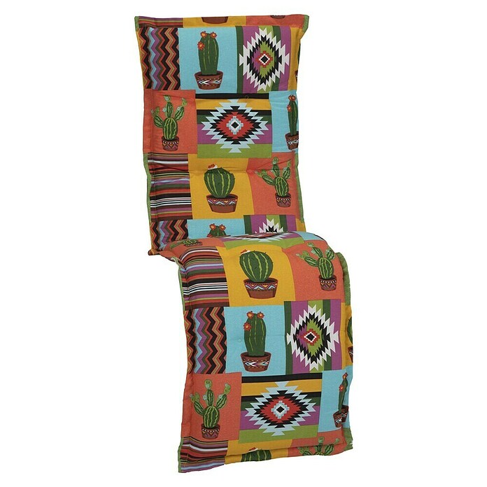 beo Gartenmöbel-Auflage Tijuana (Relaxsessel, 1 Stk., L x B x H: 171 x 46 x 8 cm, Baumwolle, Polyester, Orange/Turkis/Gelb) | BAUHAUS