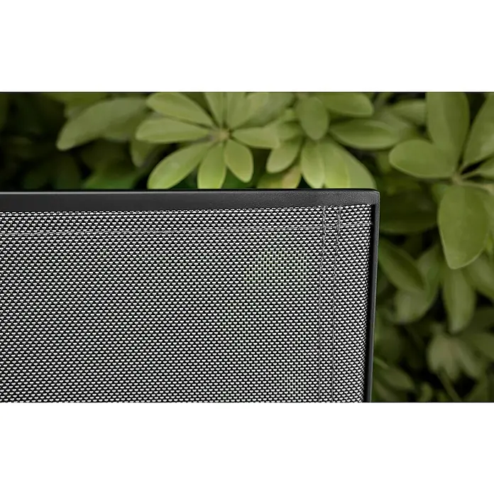 Acamp Gartenmöbel-Set Vegas/Chicago - 7 -tlg., Aluminium, Textil, Grau - Detailansicht eines stilvollen Outdoor-Textils mit schwarzem Rahmen, ideal für Gartenmöbel und Terrassengestaltung.