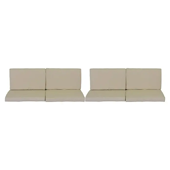 beo Ersatzkissen Monaco - Baumwolle, Polyester, Creme - Diese Aufnahme zeigt zwei Sofaelemente in einem hellen Farbton, die sich ideal für eine modulare Wohnlandschaft eignen.