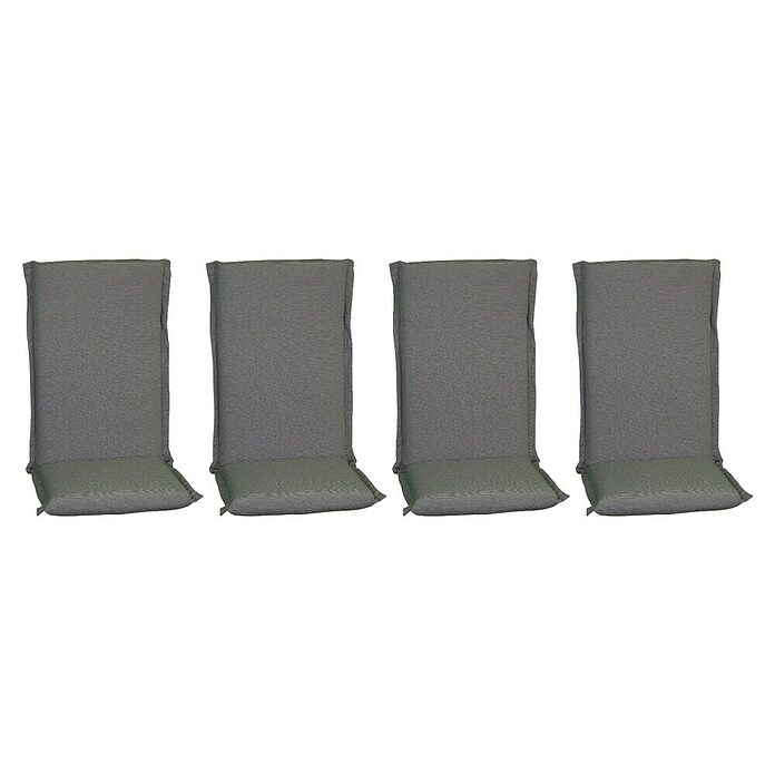 beo Gartenmöbel-Auflage (Hochlehner, 4 Stk., L x B x H: 118 x 46 x 8 cm, 50% Baumwolle/50% Polyester, Grau) | BAUHAUS