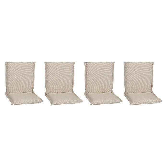 beo Gartenmöbel-Auflage Aurich (Niederlehner, 4 Stk., L x B x H: 96 x 47 x 6 cm, 70% Baumwolle / 30% Polyester, Beige) | BAUHAUS