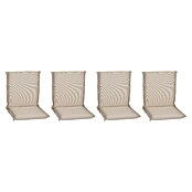 beo Gartenmöbel-Auflage Aurich (Niederlehner, 4 Stk., L x B x H: 96 x 47 x 6 cm, 70% Baumwolle / 30% Polyester, Beige) | BAUHAUS
