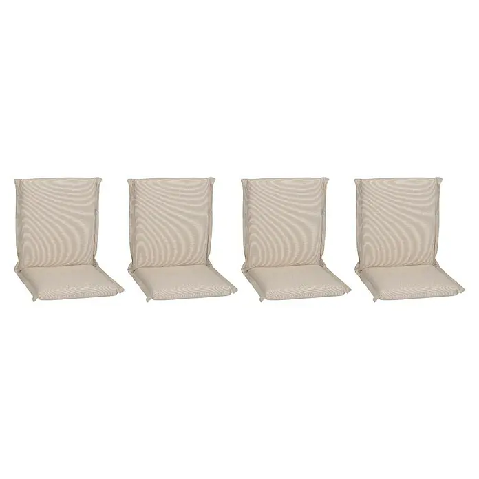 beo Gartenmöbel-Auflage Aurich - Niederlehner, 4 Stk., L x B x H: 96 x 47 x 6 cm, Baumwolle, Polyester, Beige - Vier bequeme Stuhlkissen in einem hellen Farbton. Diese Kissen bieten optimalen Komfort und Stil für Ihre Stühle.