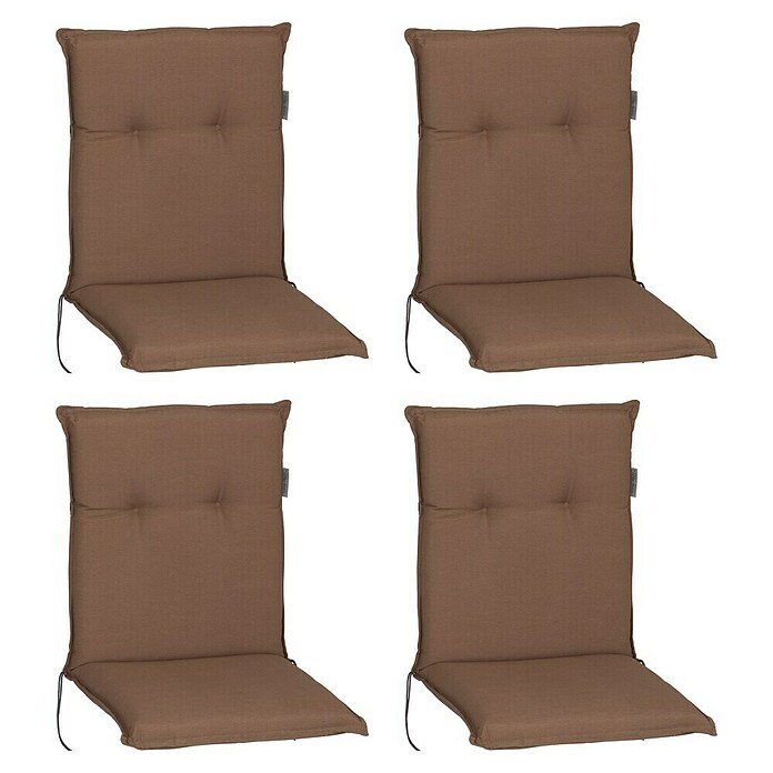 beo Gartenmöbel-Auflage Tolonaro (Niederlehner, 4 Stk., L x B x H: 98 x 46 x 8 cm, 60% Baumwolle/40% Polyester, Braun) | BAUHAUS