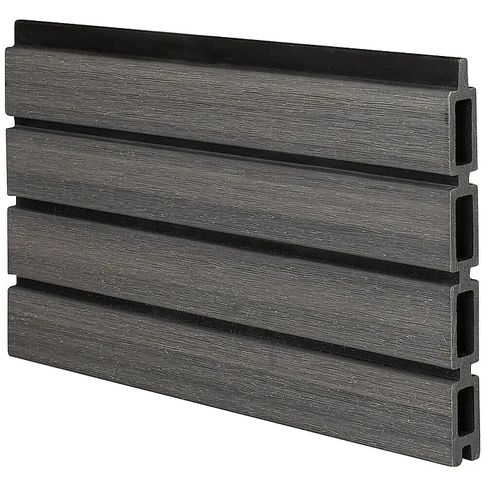 GartenLand Steckzaun-Element WPC Zaun Shadowline Musterstück - B x H: 20 x 18 cm, Amethystgrau, Verbundwerkstoff