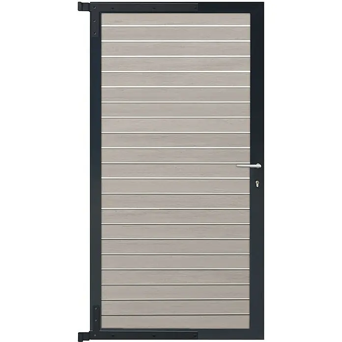 GartenLand Zauntor WPC Zaun Tor Stockholm - 90 x 175 cm, Sand-Multicolor, Verbundwerkstoff