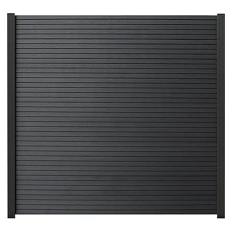 GartenLand  Steckzaun-Element WPC Zaun Shadowline Ohne Pfosten